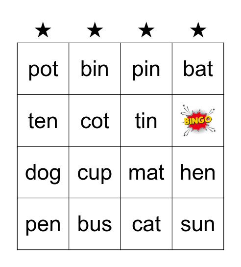 Sound & Spot Bingo Card