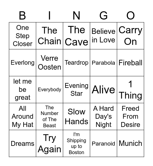 Eddie Eclipse Birthday Bingo Card