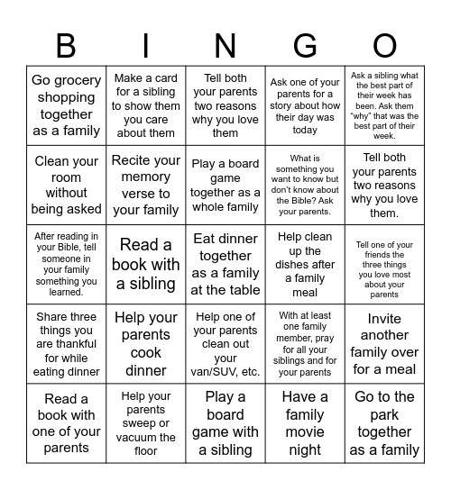 Crestview Bingo - Home Bingo Card