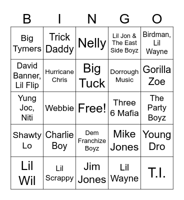 On My Mama On My Hood Bingo Card