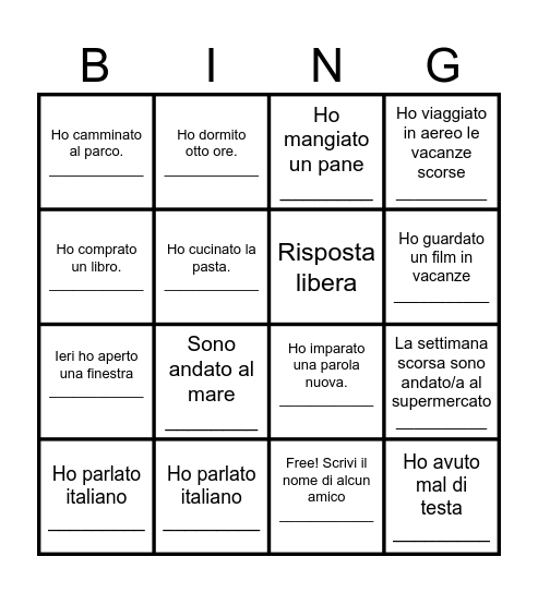 Card Maker Bingo Card