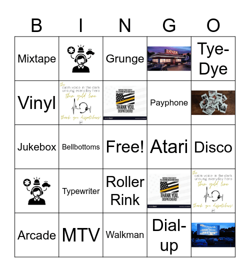 Telecommunicator Week 2026 - Retro Bingo Card