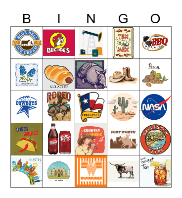 TEXAS! Bingo Card