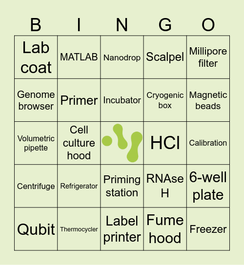 SciLifeLab Science Bingo Card