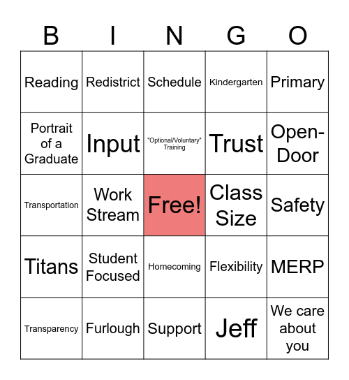 Shmyan Shmingo Bingo Card
