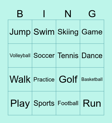 SPORTS IN ASL Bingo Card