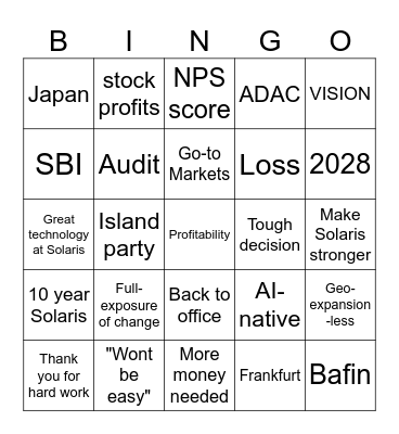 Bingo Card