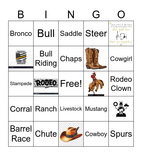 Telecommunicator Week 2026 - Rodeo Bingo Card