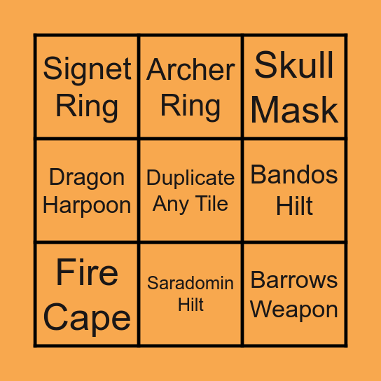 Show Us Ya Crits Bingo Card