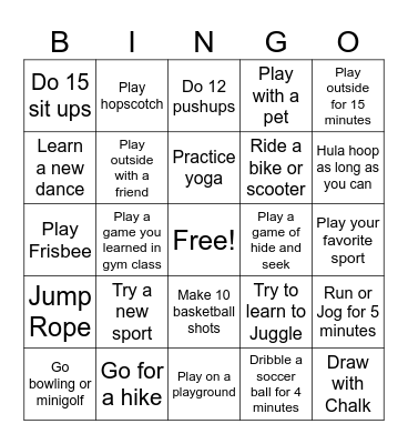 Project Aces Bingo Card