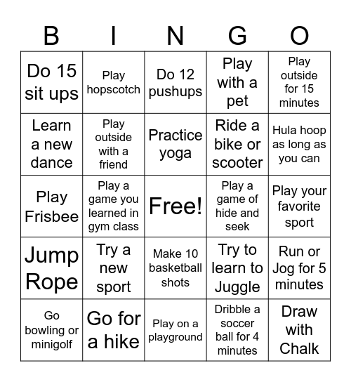 Project Aces Bingo Card