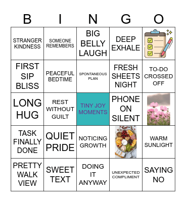 MOMENTS OF JOY BINGO Card