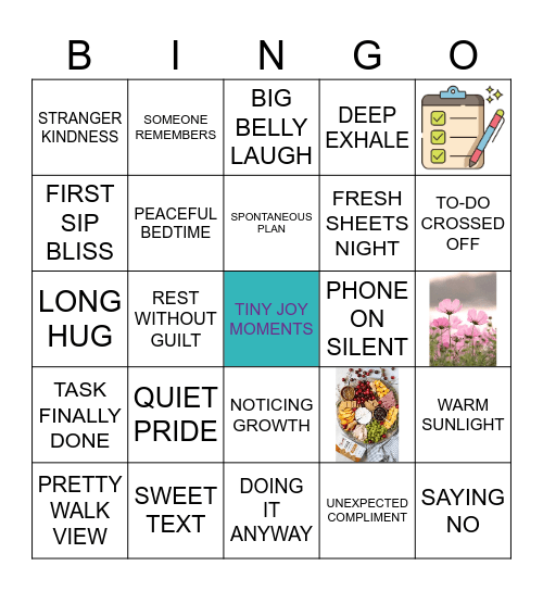 MOMENTS OF JOY BINGO Card