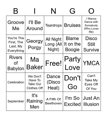 Disco MB Round 4 Bingo Card