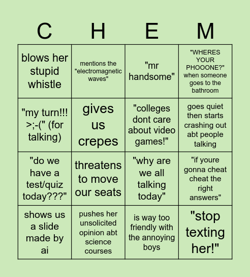 ms v bingo.. Bingo Card