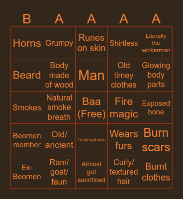 BingoMan Bingo Card