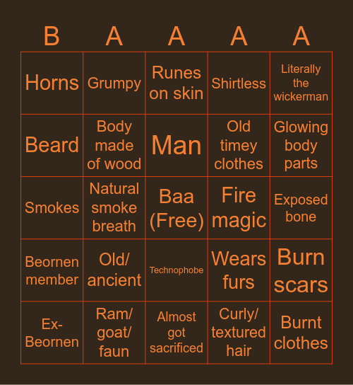 BingoMan Bingo Card