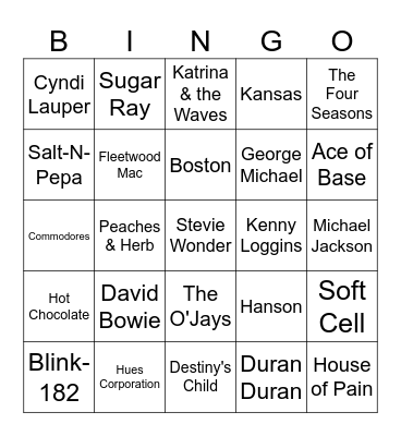 Flamingo Music Bingo: Game #2 Bingo Card
