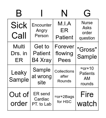 Lab Week Bingo! Bingo Card