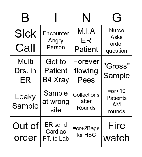 Lab Week Bingo! Bingo Card