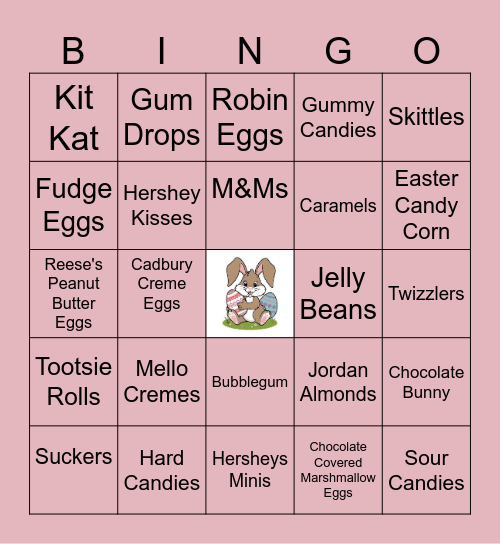 Easter Candy Bingo Card