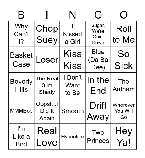 Millennial Bingo #1 Bingo Card