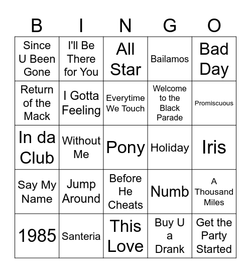 Millennial Bingo #3 Bingo Card