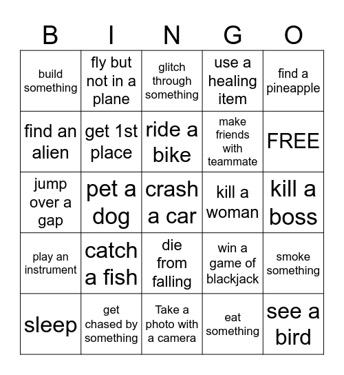Steam Library Bingo Card