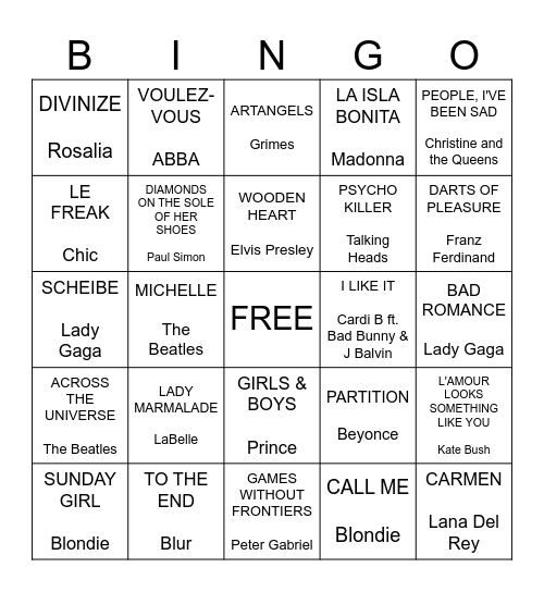 Duobingo Card