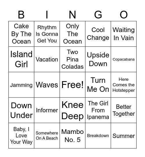 Tropical MB Round 2 Bingo Card
