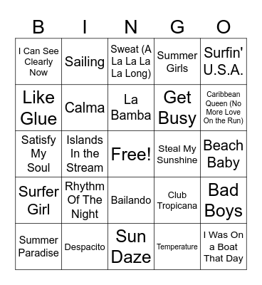 Tropical MB Round 3 Bingo Card