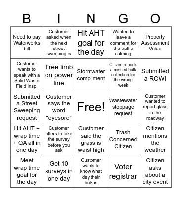 Bingo Card