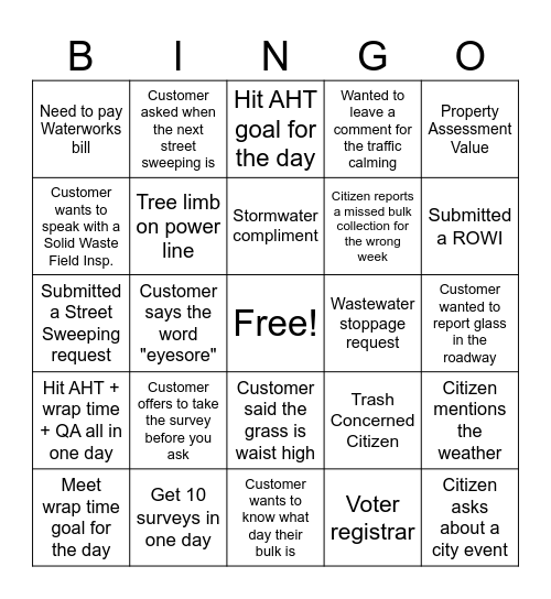 Bingo Card