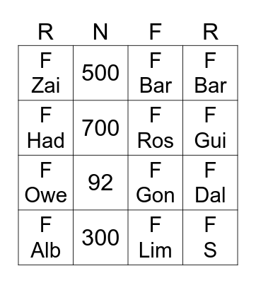 Book Bingo Card