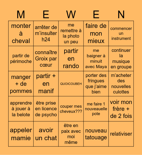 Bingo 2026 Bingo Card