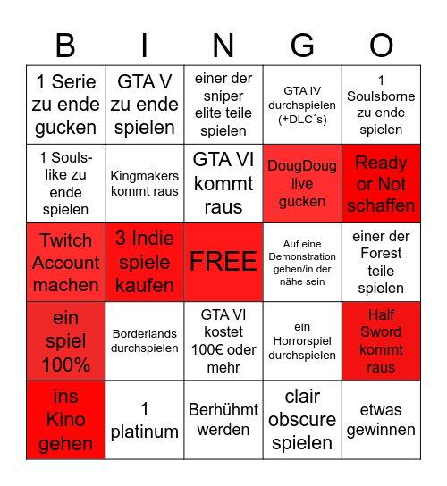 2026 Bingo Card