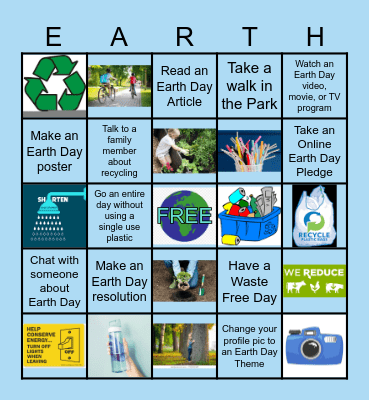 Earth Day Bingo 2021 Bingo Card