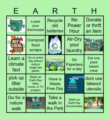Earth Day Bingo 2022 Bingo Card