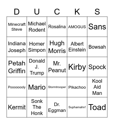 help Bingo Card