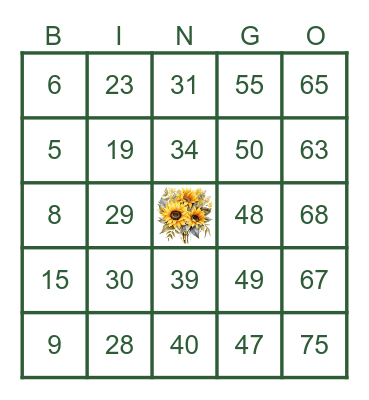 Tanner Wedding Bingo Card