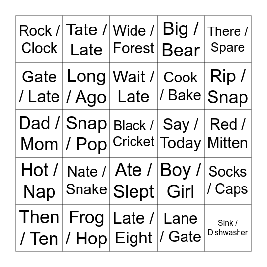 G1 Reading Midterm Review Spring 2026 Bingo Card