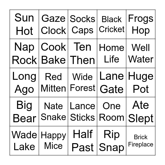 G1 Reading Review Midterm Spring 2026 Bingo Card