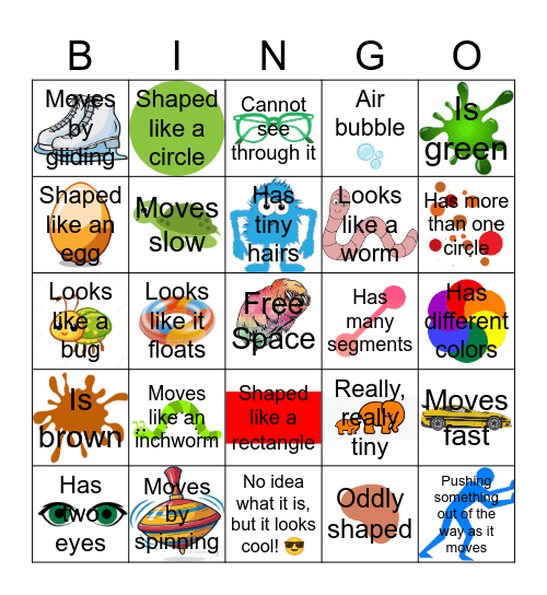Microscope Bingo Card