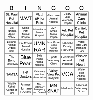 DCTC Career Fair Bingo Card