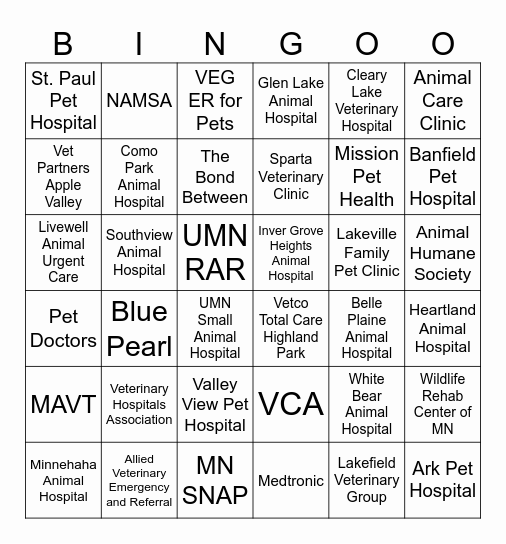 DCTC Career Fair Bingo Card