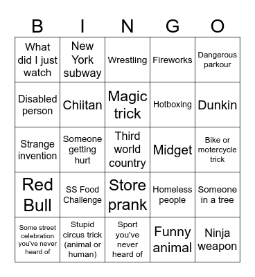 Griffin Facebook Reels Bingo Card