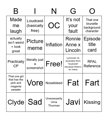 MYOGO LOUD HOUSE Bingo Card