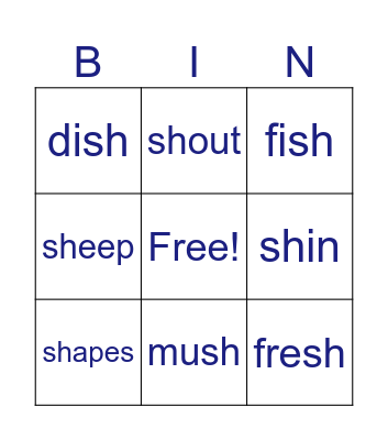 sh special friends Bingo Card