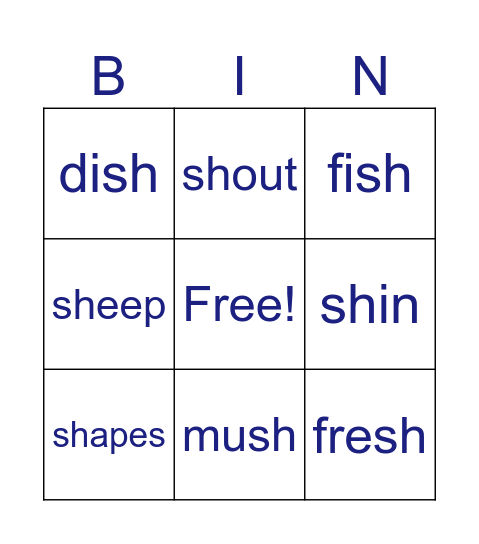 sh special friends Bingo Card
