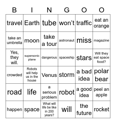 Unit 11: Will it really happen? Bingo Card